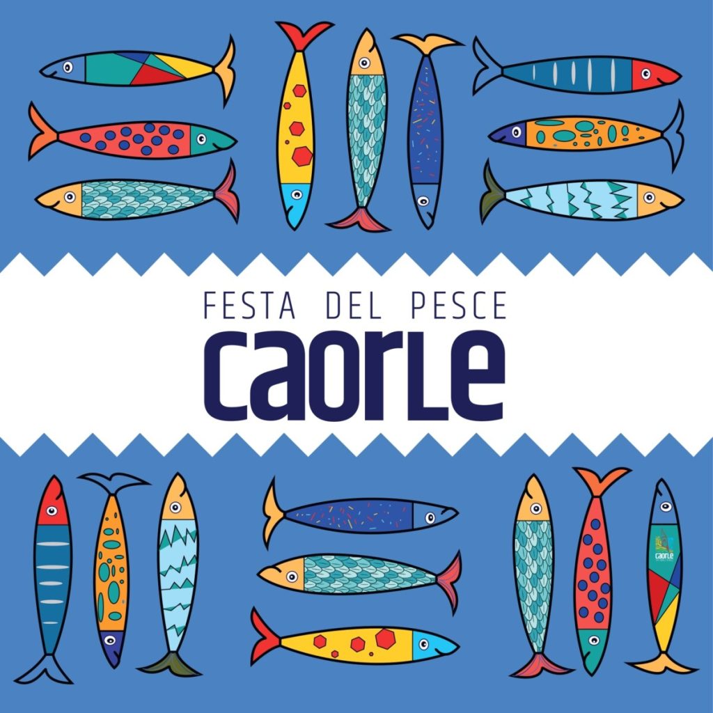 Tradizionale Festa del Pesce a Caorle sulla spiaggia, degustazione prodotti tipici vicino all'Hotel All'Orologio.
